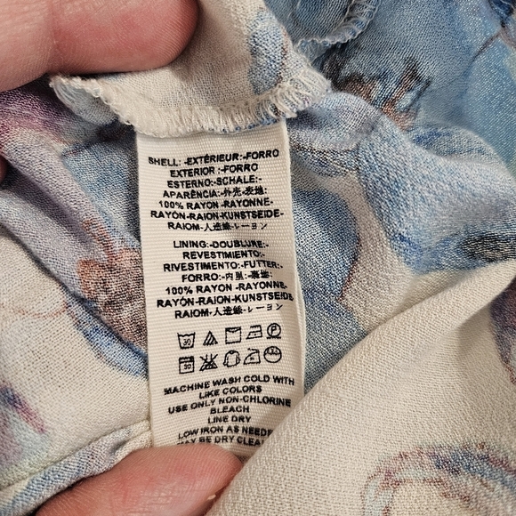 Free People Blue & Purple Floral "Tegan" Boho Dress - Picture 7 of 8